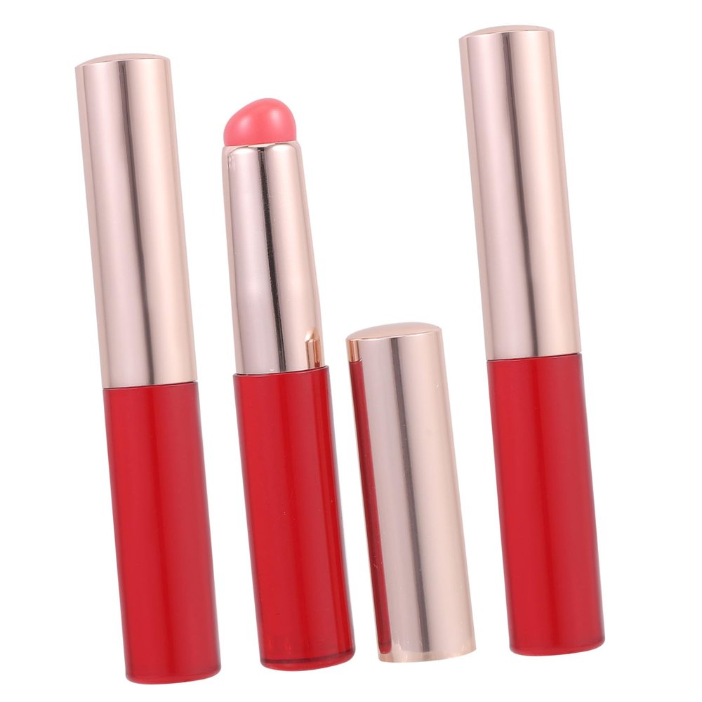 COOLHIYA 3Pcs Silicone Lipstick Brush with Cover Multi-functional Lip Gloss Applicator and Concealer Brush for Women Portable Round-head Makeup Tool for Precise Lip and Cosmetic Application