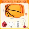 24 Pcs Basketball Cosmetic Bag Gifts with Basketball Keychain Basketball Makeup Bag Accessories for Makeup Bags Clear PVC Portable Makeup Bags Toiletry Zipper Pouch for Women Girls Team Player(12 Set) view 2