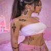 Neotribal Cybersigilism Temporary Tattoos - Sad Cat Y2K Tramp Stamp Fake Tattoo Stickers for Women and Men, 21x15cm, Lasts up to 7 Days (Cybersigilism 69) view 3