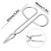 2 Pcs Silver Stainless Steel Eyebrow Tweezers & Scissors Professional Slant Tip Hair Plucker, Ideal for Eyebrow Grooming & Facial Hair Removal at Home or Beauty Routine view 2