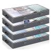 4PCS Under Bed Storage Bags Collapsible Organizers For Blankets Towels Clothes Comforters Linens Wrapping Paper view 1