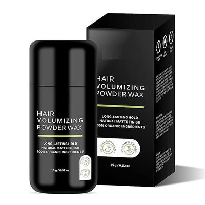 Hair Volumizing Powder Wax - 15g | 24 Hrs Strong Hold | Natural Matte Finish | 100% Organic Ingredients | Perfect Hair Styling Powder.