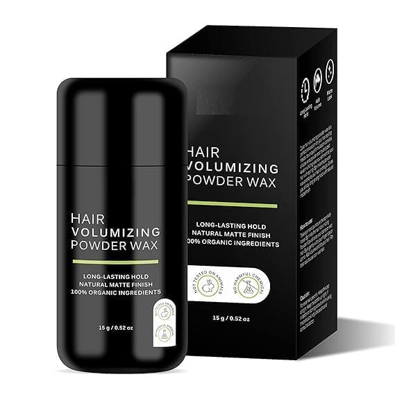 Hair Volumizing Powder Wax - 15g | 24 Hrs Strong Hold | Natural Matte Finish | 100% Organic Ingredients | Perfect Hair Styling Powder.