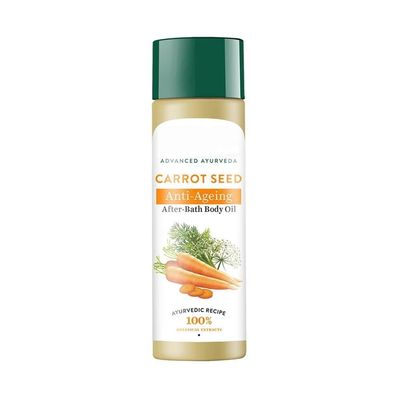 Carrot Seed Anti- Ageing After- Bath Body Oil | Prevents Fine Lines and Wrinkles |Smooth and Radiant Skin| 100% Botanical Extracts | Suitable for All Skin Types | 120ml