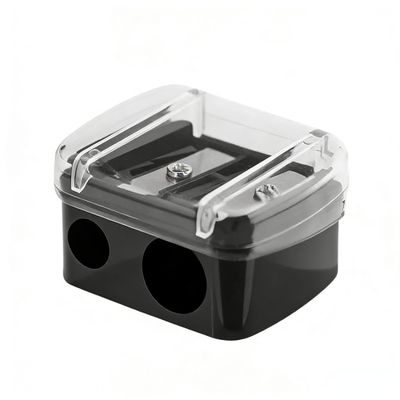 Eyeliner Pencil Sharpener, Eyeliner Sharpener for Pencil, Makeup Pencil Sharpener, Dual Holes Sharpener Black