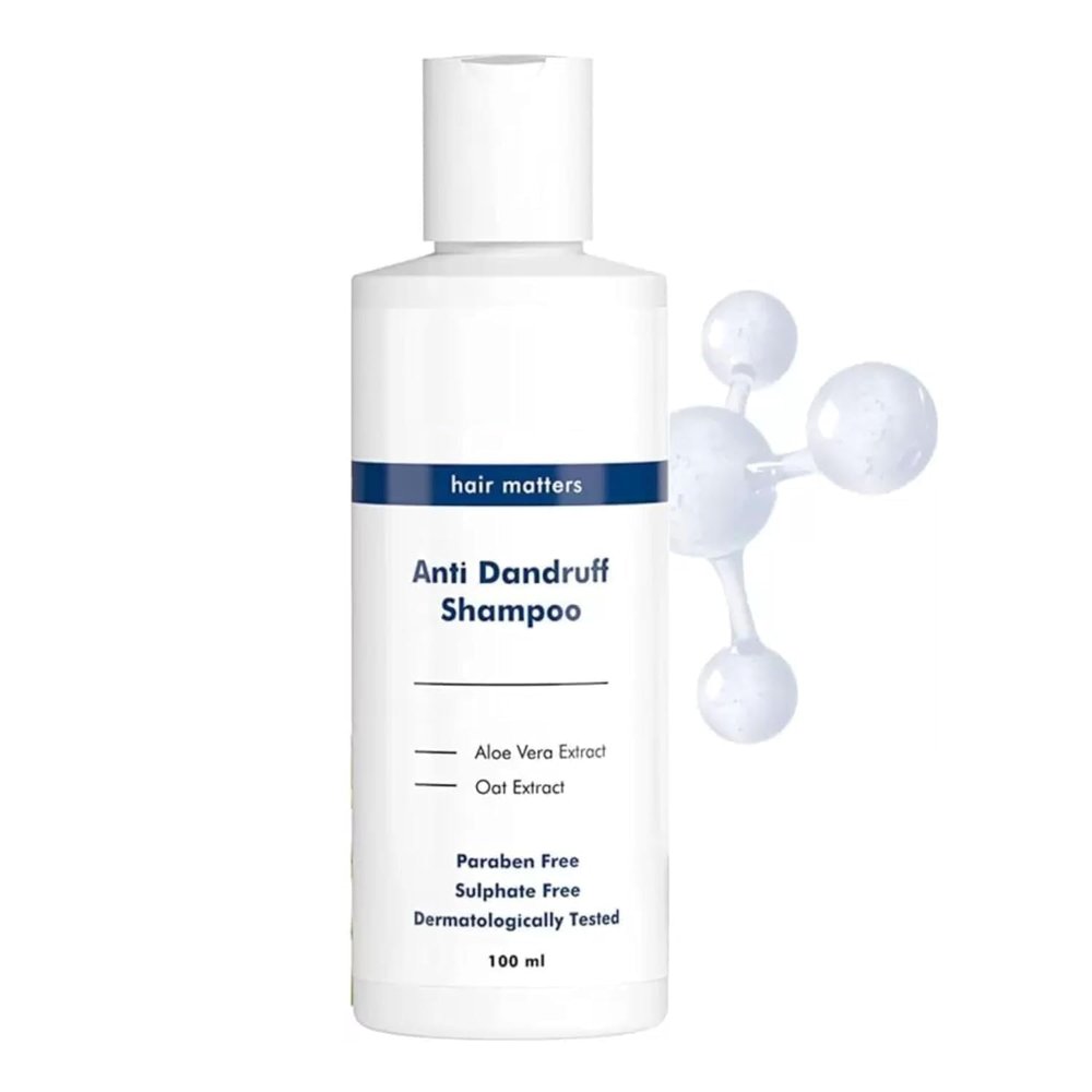 Advanced Anti-dandruff Shampoo,3X Faster Reduction in Flaking & Dry skin | With Aloe Vera and Oat Extract | Dermatologically Tested | 100ml