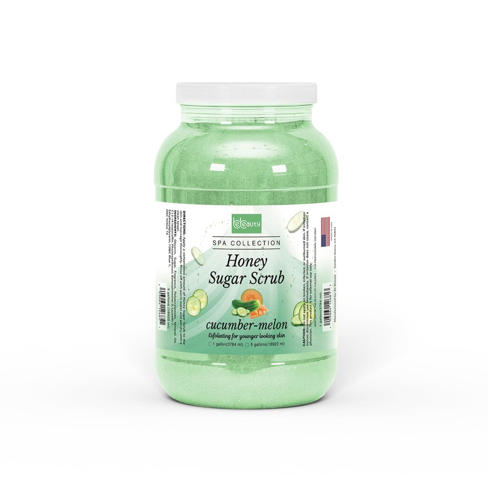 Cucumber Melon Honey Sugar Scrub Hydrating Exfoliating Body Scrub with Fresh Cucumber & Melon Scent by BeBeauty