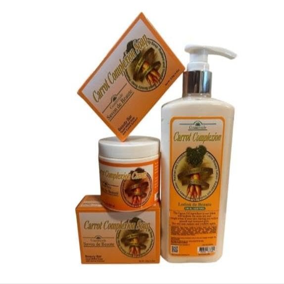 Carrot Complexion Skincare Gift Set, Beauty Lotion and Cream Collection, 4 Piece Holiday Package