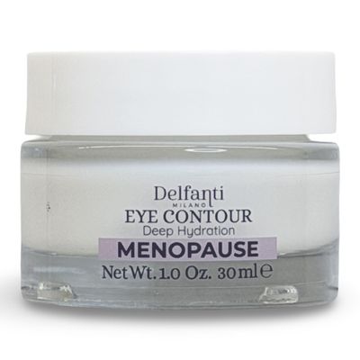 Delfanti-Milano MENOPAUSE EYE CONTOUR CREAM Functional Peptides and Phytoactives of Kudzu Deep Hydration Smoothing Made in Italy 1.0 oz jar