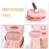 COOLHIYA Gentle Silicone Facial Cleaning Brush for Deep Exfoliating and Massage Multi-Functional Hand-Fitting Face Scrubber for Sensitive Skin Portable Lightweight Design for Travel and view 3