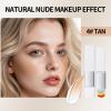 Color-Changing Foundation Stick, Lightweight and Long-Lasting Full Coverage Foundation Stick, Dual-Ended with Ultra-Fine Bristle Brush, Create a Natural, Flawless Makeup Look 04#TAN view 2