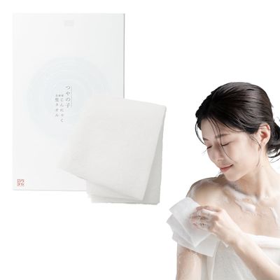 aisen Japan  Japanese Konjac Washcloth, Ultra-gentle Exfoliating Body Towel, Plant-Based Konjac Fiber, Low-Friction, Quick-Rinse, For Sensitive or Dry Skin, Made in Japan, Biodegradable fiber