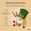 De-Tan Radiance Face Scrub With 24K Gold For Gentle Exfoliation, Unclogs Pores, Glowing & Rejuvenated Skin, Anti-Tan, No Silicon, Sulphates, Comedogenic & Preservatives, 100g view 3