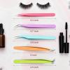 5pcs Eyelash Extension Tweezers High PrecisionStraight and Curved Volume Lash Tweezers for Extensionslash tweezers for eyelash extensions Crafting Girls Women Beginners view 4