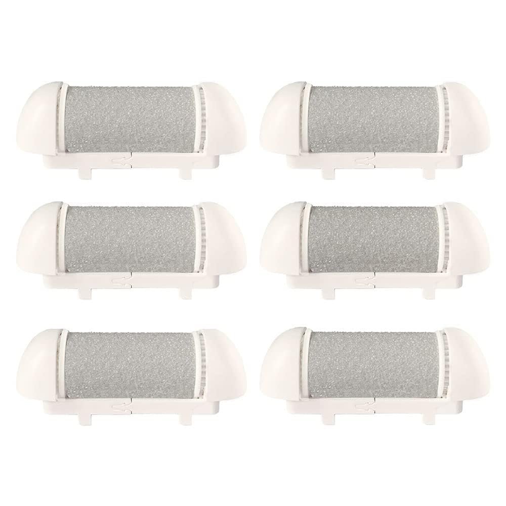 6 Pack Replacement Coarse Roller Head for Electric Callus Remover, Foot File Pedicure Tools Refill Rollers for Feet Pedicure Kit (6pcs Medium Coarse)
