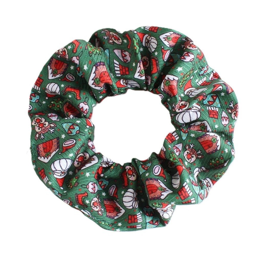 2pcs Christmas Plush Large Intestine Hair Hoop Women's Hair Tie Rope Rubber Band Hair Accessories