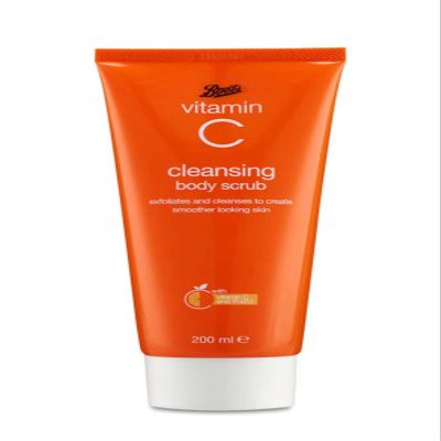 Everyday skin care,boots Vitamin C Scrub, 6.7 oz, Ultra Hydrating and Exfoliating Scrub to create smoother looking skin.