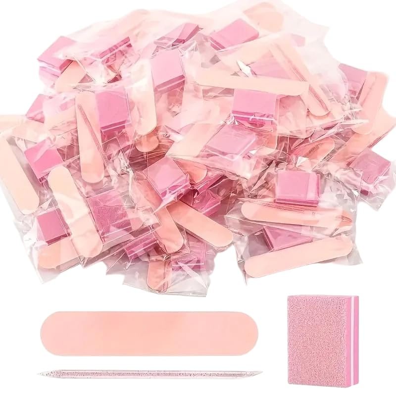 24-Piece Nail Care Kit  Mini Nail Files, Buffers, and Cuticle Sticks for Manicure Pedicure  Portable Nail Filer Set for Acrylic Gel Polish Prep and Beauty Nail Essentials