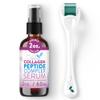 Eva Naturals Peptide Complex Serum + Microneedle Derma Roller - 0.25mm Titanium Derma Tool for Face & Scalp with Peptide Facial Serum & Derma Roller Bundle view 1