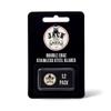 Jack the Barber Double Edge Safety Razor Blades, Stainless Steel, 12-Pack, For All Skin Types, Smooth Close Shave view 1