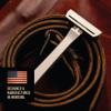 Proof Benchmark Single Blade Razor CNC Machined Aluminum Metal - Made in USA - Pivoting Head for a Smooth & Comfortable Shave - Easy Blade Replacement - Durable Design with Grooved Cap & Leather Case view 2