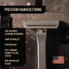Proof Benchmark Single Blade Razor CNC Machined Aluminum Metal - Made in USA - Pivoting Head for a Smooth & Comfortable Shave - Easy Blade Replacement - Durable Design with Grooved Cap & Leather Case view 4