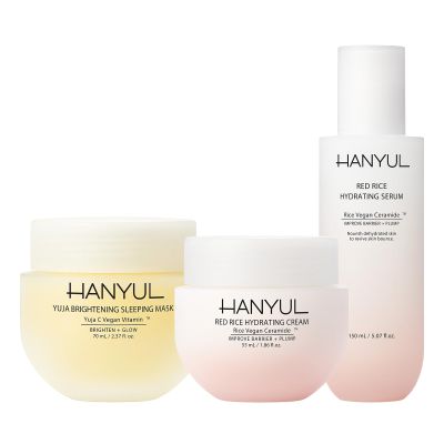 Hanyul Yuja Sleeping Mask + Red Rice Serum + Red Rice Cream