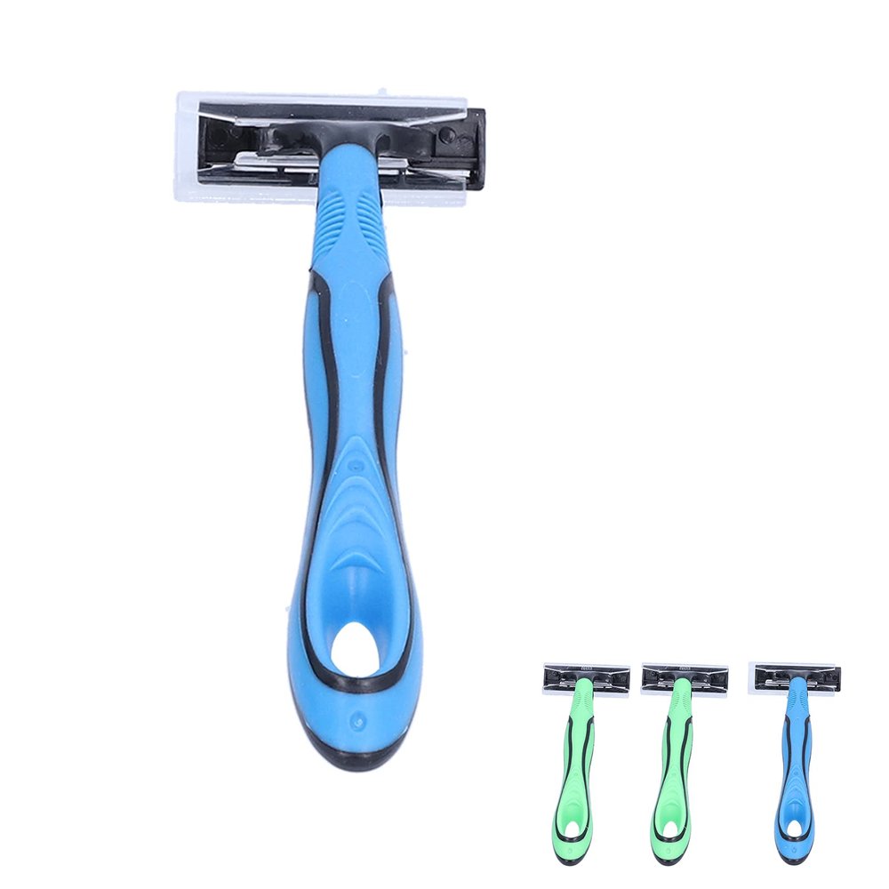 Brrnoo Men Body Hair Shaver Travel Portable Underarm Leg Hair Removal Trimmer Device 4pcs Silicone Stainless Steel A0912