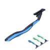 Brrnoo Men Body Hair Shaver Travel Portable Underarm Leg Hair Removal Trimmer Device 4pcs Silicone Stainless Steel A0912 view 2