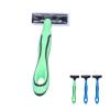 Brrnoo Men Body Hair Shaver Travel Portable Underarm Leg Hair Removal Trimmer Device 4pcs Silicone Stainless Steel A0912 view 4