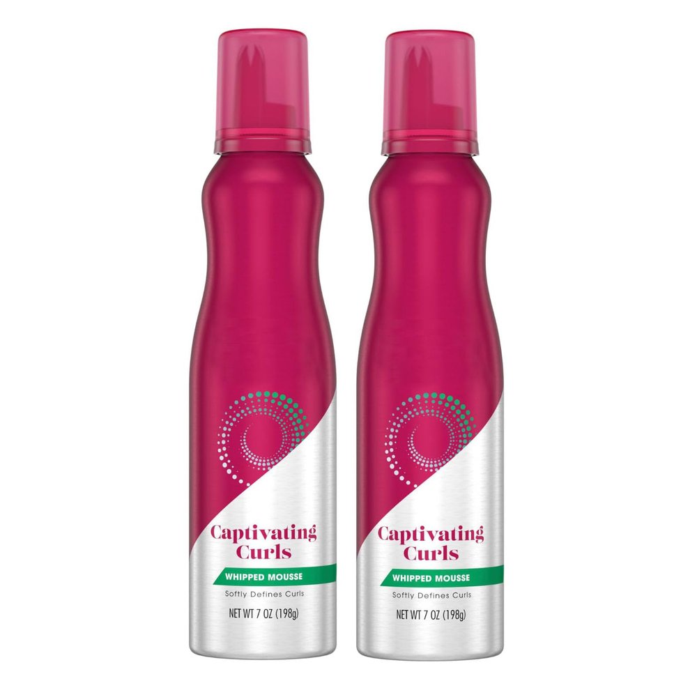 Whipped Mousse - 7 oz (Pack of 2), Captivating Curls for Wavy and Curly Hair, Anti-Frizz Styling Product for Flexible, Crunch-Free Styles.