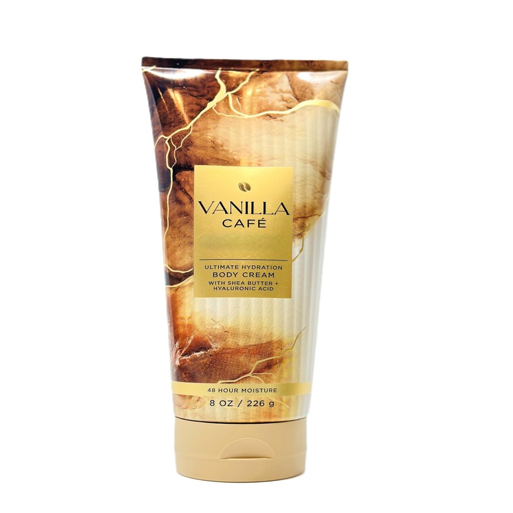 Bath and Body Ultimate Hydration Body Cream 24 hr Moisture (8 OZ / 226 g, Vanilla Cafe)