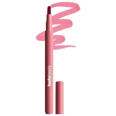H.U.D.A - Lip Contour Lip Stain for 12-Hour Wear, Long-wearing, Liquid Formula, Matte Finish, Full Coverage, Cruelty-Free - Size: (0.03 oz/1 mL) - Color: Rosewood - (rosy pink)