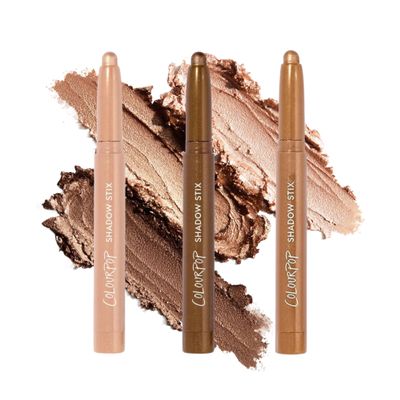 ColourPop Shimmering Golds Shadow Stix Makeup Kit - Shimmer Eyeshadow Make Up Set - Vegan & Cruelty-Free Cream Eyeshadow Sticks with High-Pigment & Metallic Finishes (2 Count)