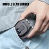 Double Head Shaver - Electric Beard Razor, Digital Display Trimmer | Washable Grooming Tool for Men, Rechargeable Facial Hair Device, Smooth Skin Shaver with Scenario for Bathroom Travel view 2