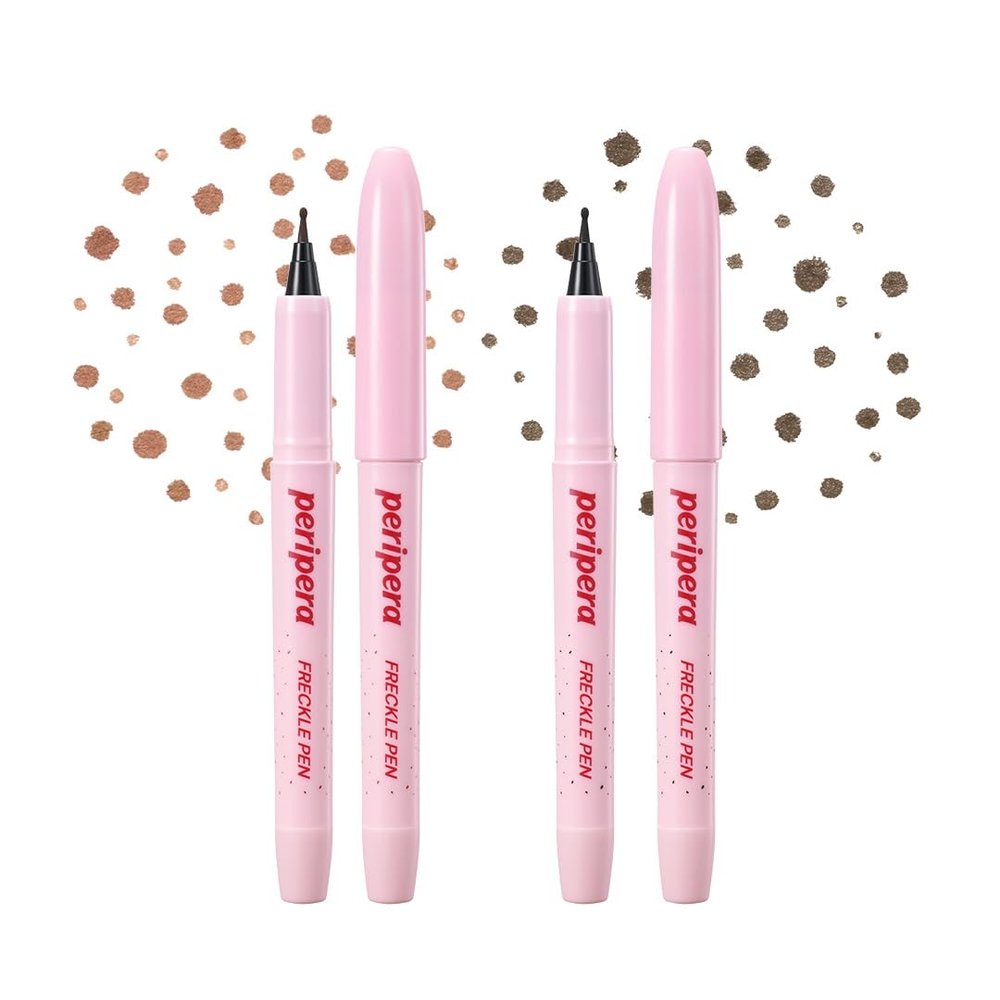 [Bundle] Peripera Freckle Pen, Natural Sun-Kissed Makeup  Long Lasting, Smudge-Proof Faux Freckles with Precision Dot Tip #1,2 Bundle