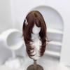 TEDPRBGE Kawaii Lolita Wig Brown Hair Long Straight Wig Layered Wigs with Bangs for Daily Party (Brown) view 3
