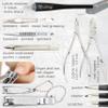 3 Swords Germany - brand quality 16 piece manicure pedicure grooming kit set for professional finger & toe nail care scissors clipper black synthetic leather case, Made in Germany view 3