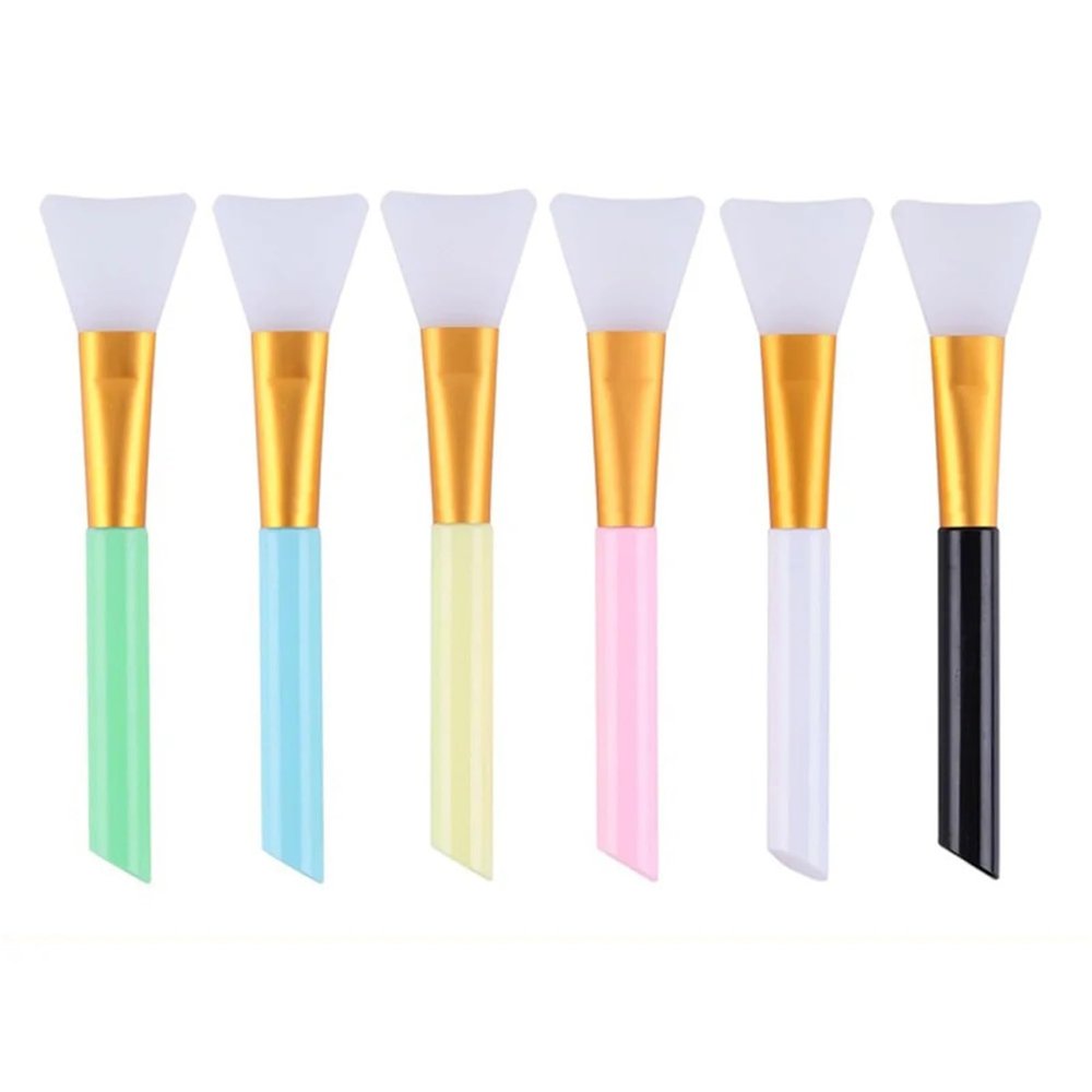 Face Mask Applicator Tool 50 Pcs Advanced Formaldehyde-Free Silicone Mask Brushes - Soft, All Skin Types(Pink)