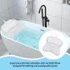 Bath Pillow, Breathable Design, Gray, White, Tub Headrest Cushion, Bathroom Soaking Pillow, Ultimate Comfort, for Bathroom Shower Soaking Home Apartment Hotel Bathing view 2