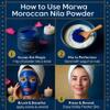 Dar Marwa Moroccan Nila Powder | 100% Pure Saharan Indigo | Brightens & Evens Skin Tone | Face & Body Blue Clay Mask | Traditional Moroccan Skincare | 1.7 Oz view 4