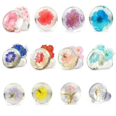 2.82oz / 80g Transparent Handmade Soap with Real Fresh Flower Amino Acid Infused Moisturizing & Hydrating Facial & Body Bar 6 colors pack / 1