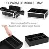 Shoppin Beauty Rolling Makeup Train Case, 4-in-1 Professional Cosmetic Organizer with Drawers, Wheeled Storage Trunk, Black view 4
