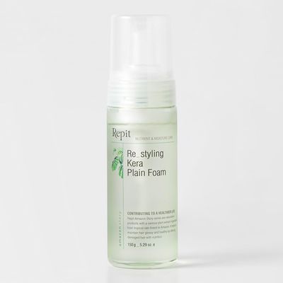 Repit Kera Plain Foam, Keratin Defining Mousse  Lightweight Volume & Flexible Hold with Keratin, 150g | RepitUSA