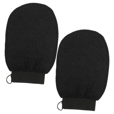 Beatifufu 2Pcs Reusable Exfoliating Shower Gloves for Body Scrubbing and Dead Skin Removal Lightweight Non-scratch Bath Mitts for Smooth Skin Legs Arms Chest Deep Clean