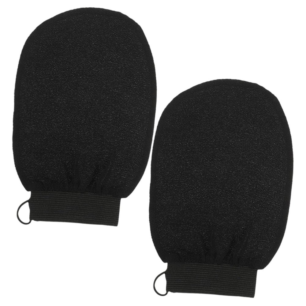 Beatifufu 2Pcs Reusable Exfoliating Shower Gloves for Body Scrubbing and Dead Skin Removal Lightweight Non-scratch Bath Mitts for Smooth Skin Legs Arms Chest Deep Clean