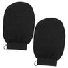 Beatifufu 2Pcs Reusable Exfoliating Shower Gloves for Body Scrubbing and Dead Skin Removal Lightweight Non-scratch Bath Mitts for Smooth Skin Legs Arms Chest Deep Clean view 1