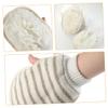 Mikinona Double-sided Skin Scrubbing Glove Exfoliating Bath Mitt with Soft Flax Material for Shower and Massage Easy Back Scrubbing Body Washcloth for Gentle Cleansing and Exfoliation view 3