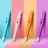 4Pcs Colorful Eyebrow Tweezers Set Stainless Steel Slant Tip Precision Hair Removal Tool for Eyebrow Shaping Ingrown Hair Splinter Remover Grooming Travel Makeup Kit view 2
