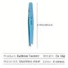 4Pcs Colorful Eyebrow Tweezers Set Stainless Steel Slant Tip Precision Hair Removal Tool for Eyebrow Shaping Ingrown Hair Splinter Remover Grooming Travel Makeup Kit view 4